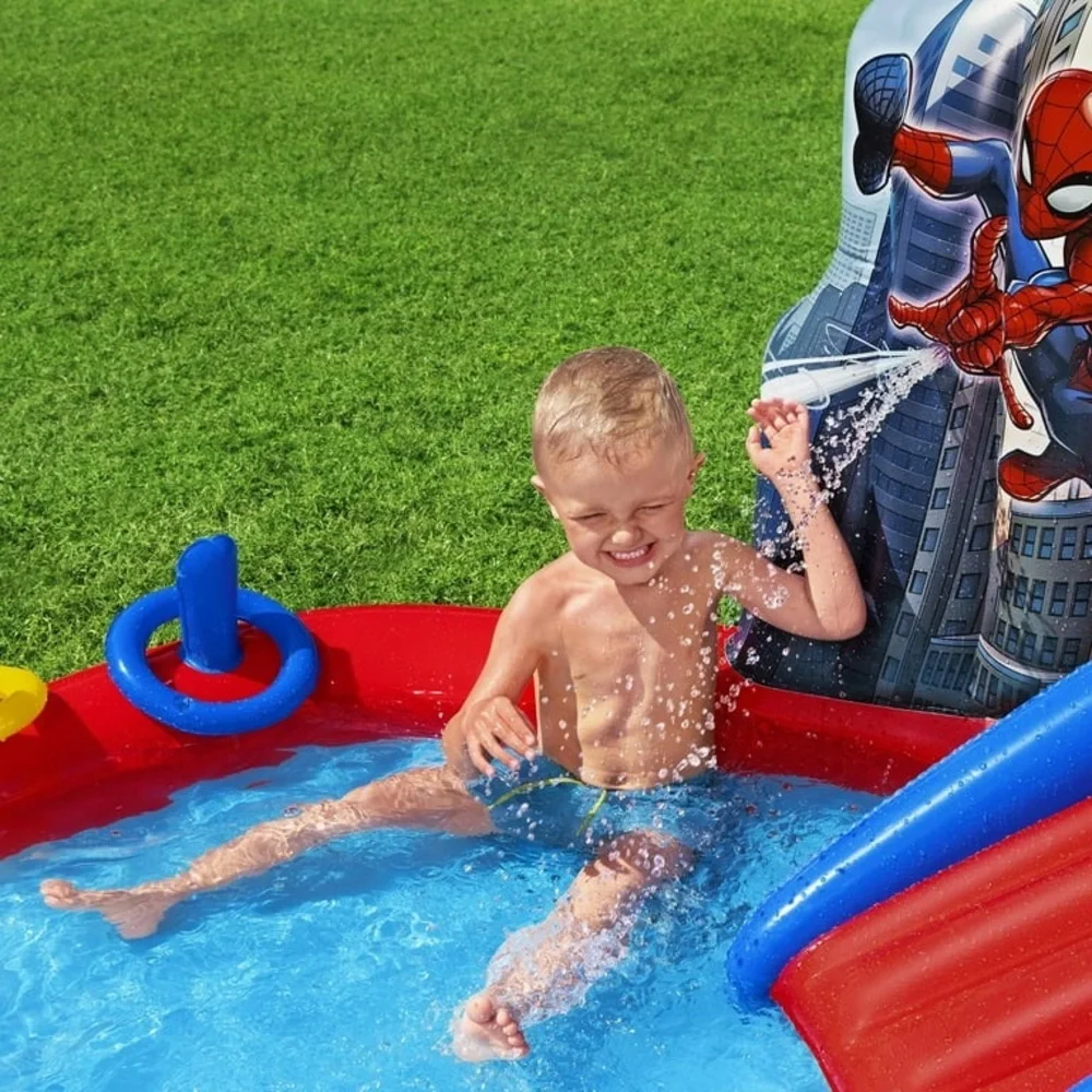 Bestway: Spider-Man Inflatable Water Play Center - 6'11"x6'9"x50". NWT in box. - Picture 4 of 10
